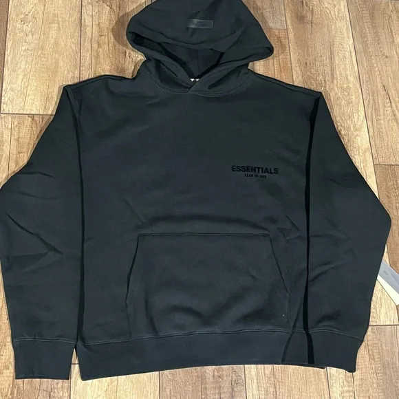 Essentials Fear of God Stretch Limo Black Hoodie and Sweatpants Set - Picture 2 of 16